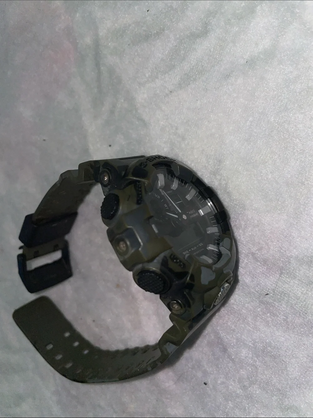Casio G-Shock Tactical Camouflage Resin Watch - Green and White Pattern